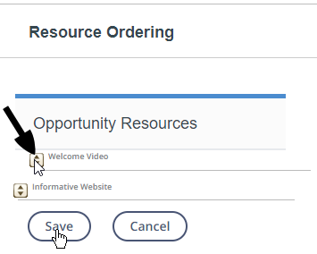 Resource Ordering screenshot.